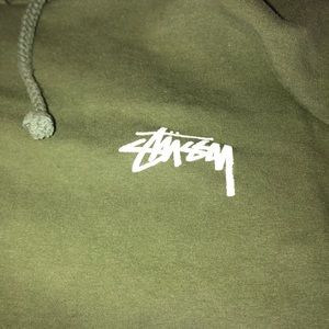 green Stussy hoodie